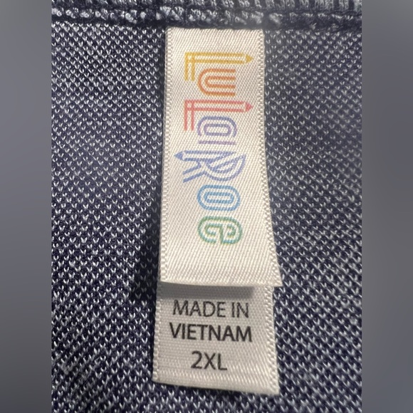 Lularoe short sleeve blue T-shirt high-low size 2XL - Picture 8 of 8